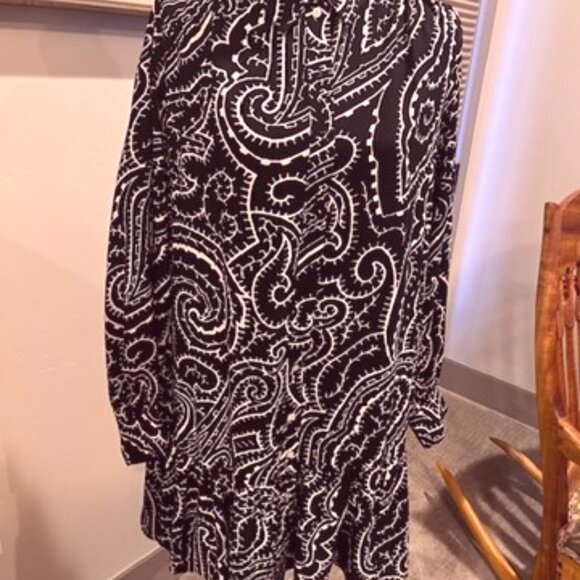 H&M Long-Sleeved Button-Down Paisley Shirt Dress - SMALL - NWT - Picture 10 of 10